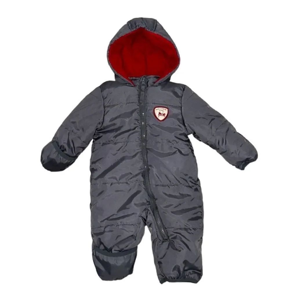 Baby Xtreme Gray/Red Snow suit(Size 3/6M)